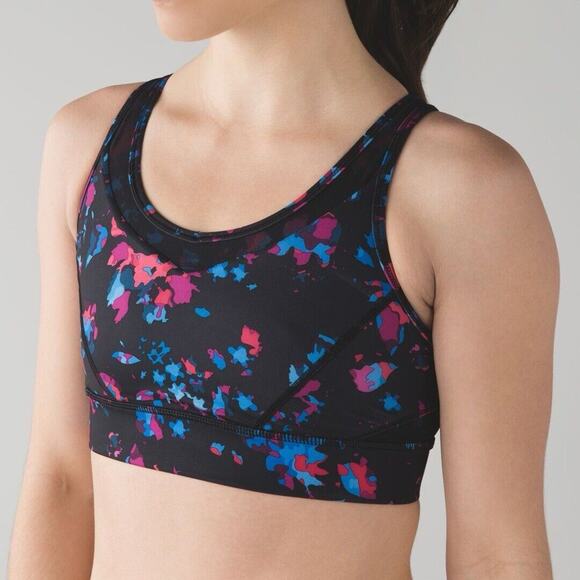 Lululemon Strap It Like It’s Hot Sports Bra Womens Size 4 Dandy Digie Muli - Picture 2 of 6